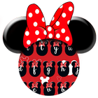 Red cute bow cartoon mouse keyboard theme icon