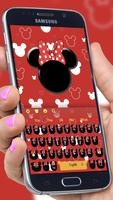 Rode schattige boog cartoon muis toetsenbord thema screenshot 3