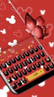 Red cute bow cartoon mouse keyboard theme 스크린샷 1