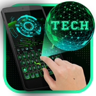 Green 3D Holographic Technology Earth Keyboard-icoon