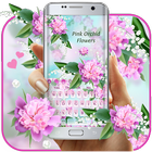 ikon Keyboard Bunga Anggrek Pink yang Cantik