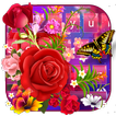 Color Rose Butterfly Love Teclado Tema