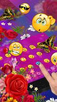 Renk Rose Butterfly Love klavye Tema Ekran Görüntüsü 1