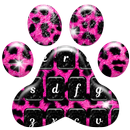 Pink and Black Cheetah Fur Keyboard Theme APK