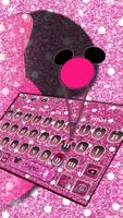 Pink Glitter Minnie Keyboard Theme capture d'écran 2
