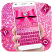 Pink Glitter Bowknot Keyboard Theme