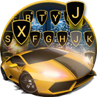 Luxury Yellow Lambo Car Keyboard أيقونة