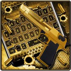download Golden Mortar Gun Keyboard Theme APK