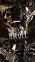 Smoking Skull Lighter Keyboard plakat