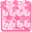 Pink sakura flower keyboard