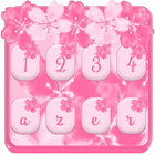 Pink sakura flower keyboard ícone