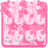 Pink sakura flower keyboard icône