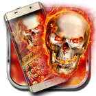 The fire skull cool keyboard theme icon