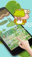Travel Frog Cartoon Keyboard Theme Affiche