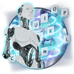 AI robot technology&holographic tech neon keyboard