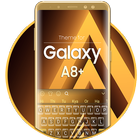 Tastatur für Galaxy A8 Plus Gold Zeichen