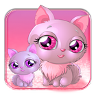 Pink Cat Love Keyboard Theme icon