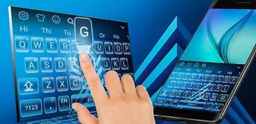 Keyboard for Galaxy A8 Blue