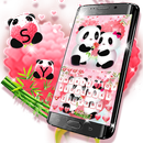 APK Cute Pink Love Panda Keyboard Theme
