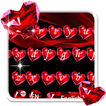 Tema merah Diamond jantung Keyboard