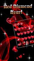 लाल हीरे दिल कीबोर्ड थीम फैशन स्क्रीनशॉट 1