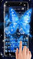 Dream butterfly blue glow&starry sky neon keyboard 截图 1