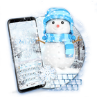 Snowflakes❄️Exquisite Snow Blue Ice Keyboard Theme-icoon