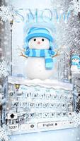 Snowflakes❄️Exquisite Snow Blue Ice Keyboard Theme imagem de tela 1