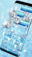 Blue Luxury Diamond Keyboard Theme Affiche