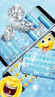 Blue Luxury Diamond Keyboard Theme capture d'écran 2