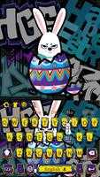 Easter Rabbit Graffiti Easter Eggs Color Keyboard imagem de tela 3