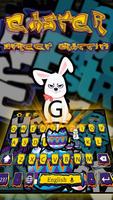Easter Rabbit Graffiti Easter Eggs Color Keyboard Poster