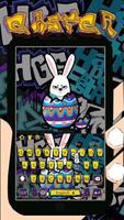 Easter Rabbit Graffiti Easter Eggs Color Keyboard imagem de tela 1