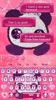 Pink Diamond Panda Keyboard Theme 截图 3