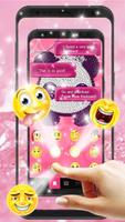 Pink Diamond Panda Keyboard Theme تصوير الشاشة 1