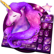 Purple Galaxy Unicorn Keyboard Theme