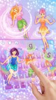 Cute Princess Fairy Keyboard Theme 스크린샷 1