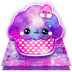 Lezzetli Cupcakes Galaxy keyboard Tema simgesi