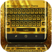 3D Golden Keyboard Theme