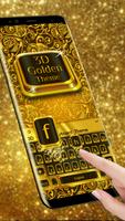 3D Golden Keyboard Theme capture d'écran 1