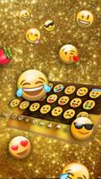 3D Golden Keyboard Theme imagem de tela 2