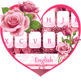 Pink Love Rose keyboard icône