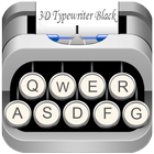 3D Typewriter Black & White ikona