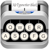3D Typewriter Black & White icône