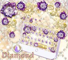 برنامه‌نما Purple Flower Keyboard Theme عکس از صفحه
