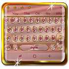 Luxurious Rose & Gold Keyboard Theme ikona
