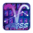 Exquisite Aries Crystal Starry Sky Keyboard Theme icône