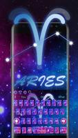 Exquisite Aries Crystal Starry Sky Keyboard Theme Affiche