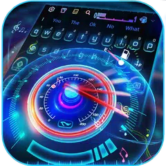 Neon Racing Car Speedometer Keyboard Theme APK download