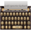 3D Gold Typewriter Keyboard Theme